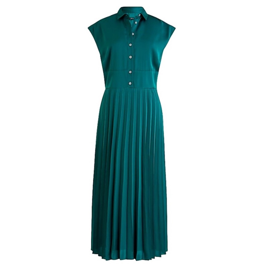 J Crew dark teal midi dress